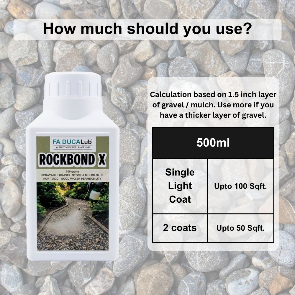 ROCKBOND X 500g Sprayable gravel stone and mulch glue binder - Image 9