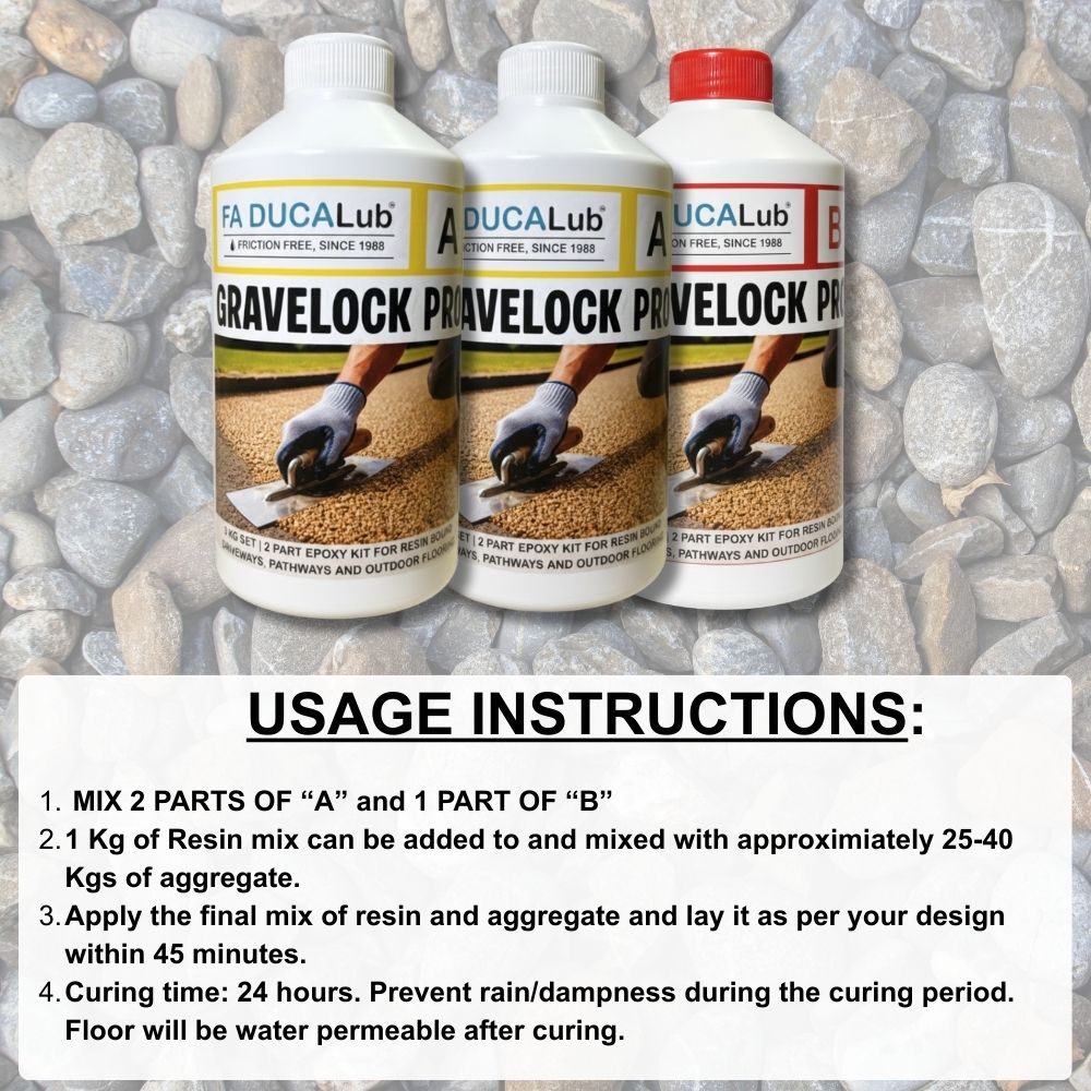 GRAVELOCK PRO | 3 Kg Epoxy Set for Resin bound driveways pathways and outdoor flooring - Image 4