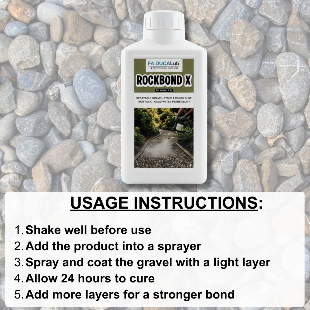 ROCKBOND X 1 Kg Sprayable gravel stone and mulch glue binder - Image 4