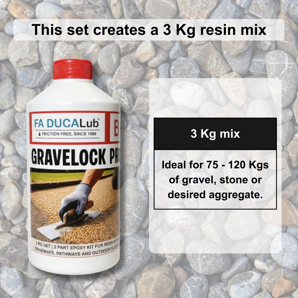 GRAVELOCK PRO | 3 Kg Epoxy Set for Resin bound driveways pathways and outdoor flooring - Image 5