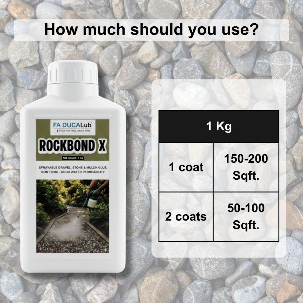 ROCKBOND X 1 Kg Sprayable gravel stone and mulch glue binder - Image 5