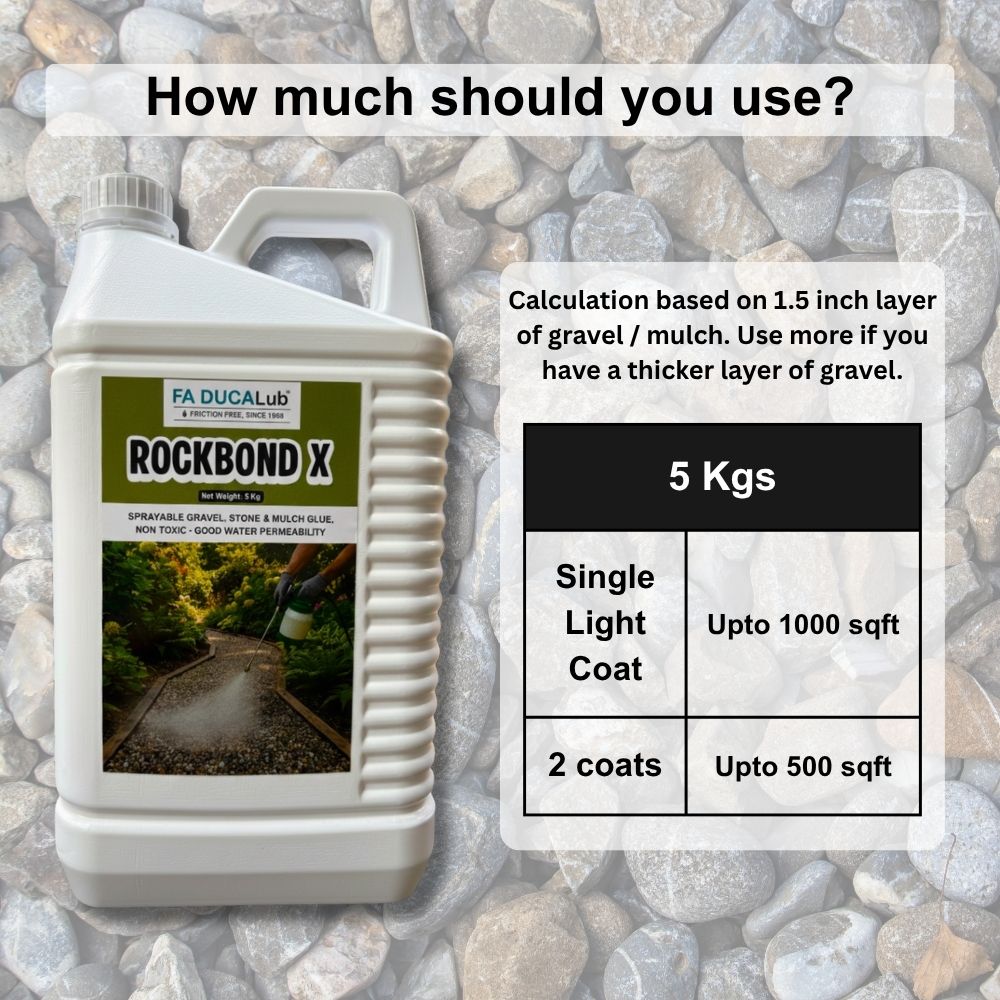 ROCKBOND X 5 Kg Sprayable gravel stone and mulch glue binder - Image 9