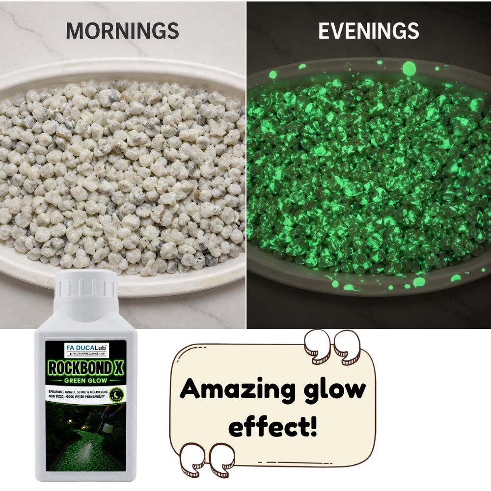 ROCKBOND X Green Glow 500g Sprayable gravel stone and mulch glue binder - Image 4