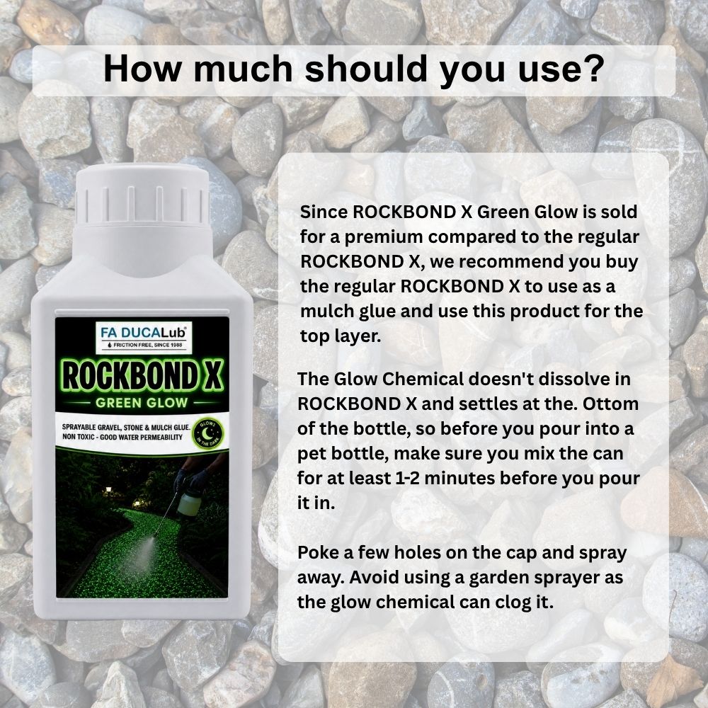 ROCKBOND X Green Glow 500g Sprayable gravel stone and mulch glue binder - Image 6