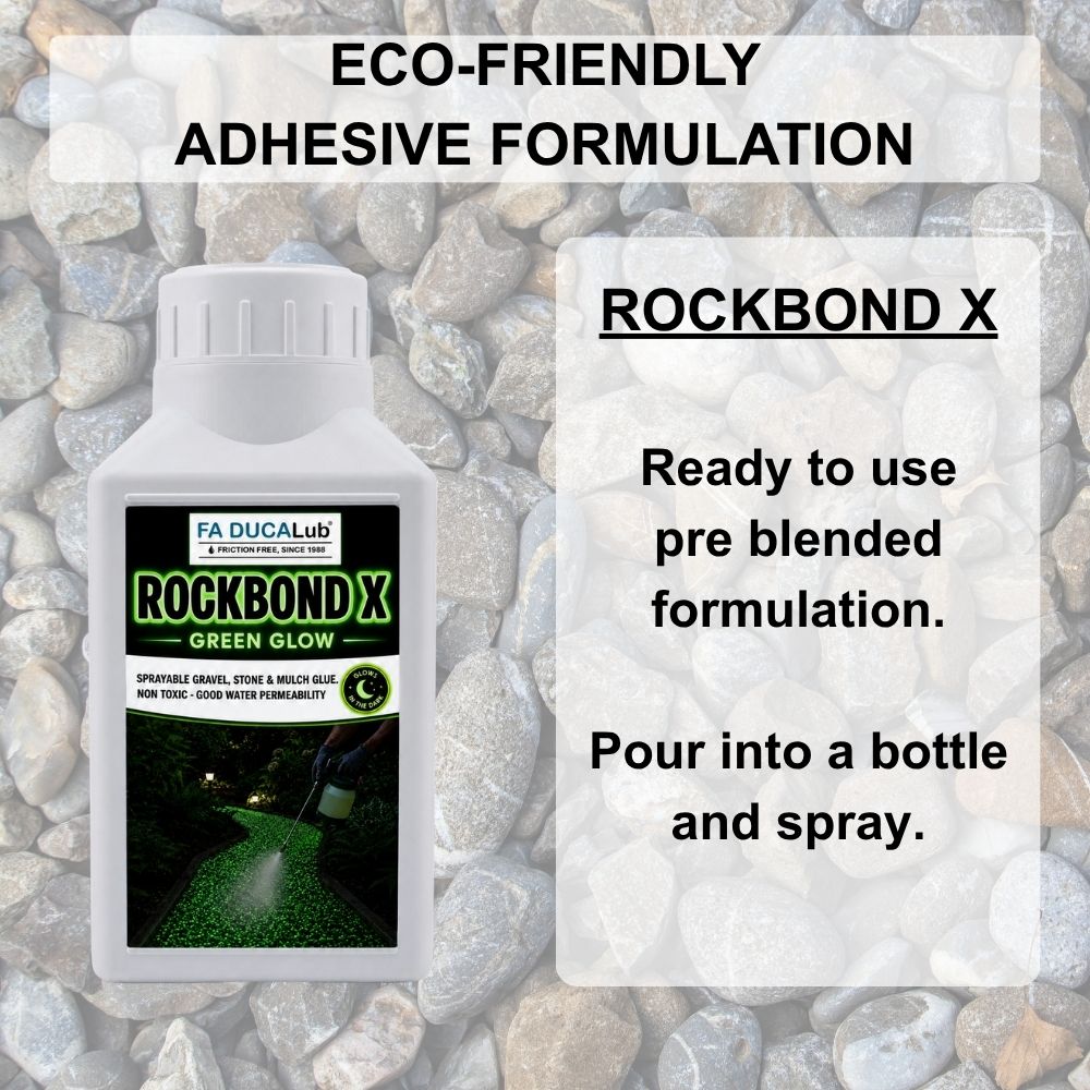 ROCKBOND X Green Glow 500g Sprayable gravel stone and mulch glue binder - Image 8